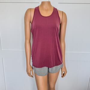 Athleta Women's Small Essence Tie Back Tank in Flora Mauve-Activewear-Yoga Top